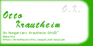 otto krautheim business card